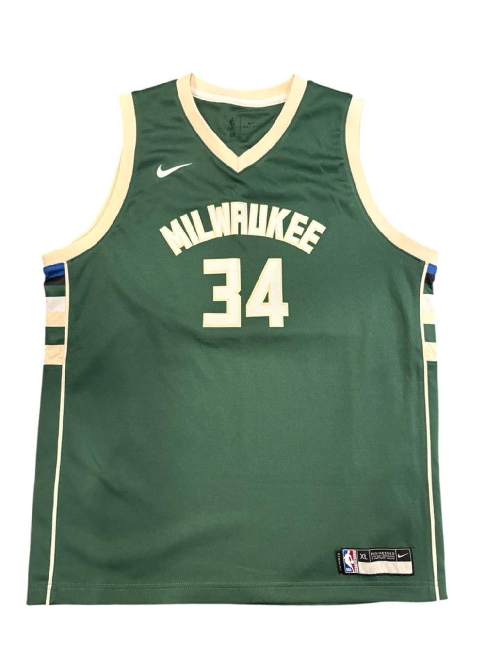 Giannis Antetokounmpo Nike Milwaukee Bucks #34 Green Basketball Jersey